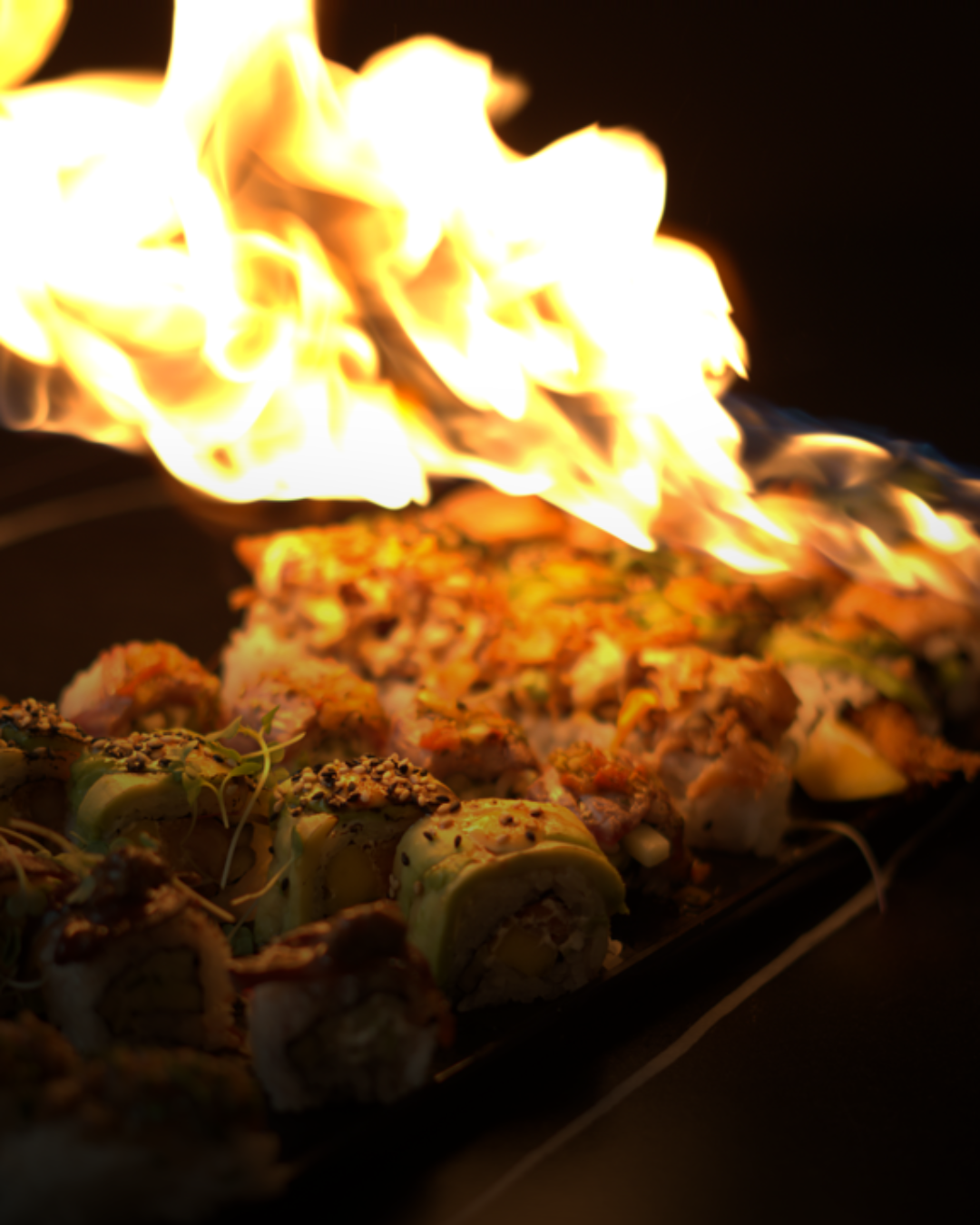 Sushi flambeado